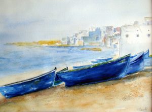 Barques bleues au Maroc